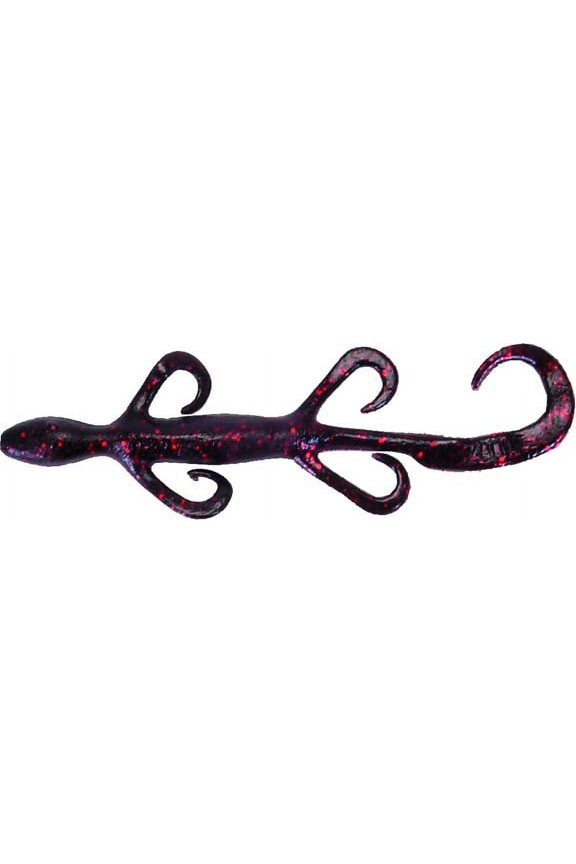 Lizard 6'' Black Red Glitter 9pk
