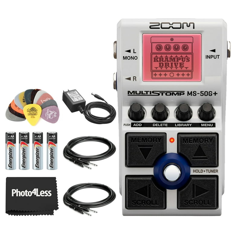 Zoom MS-50G+ MultiStomp Multi-FX Guitar Pedal Bundle - Walmart.com