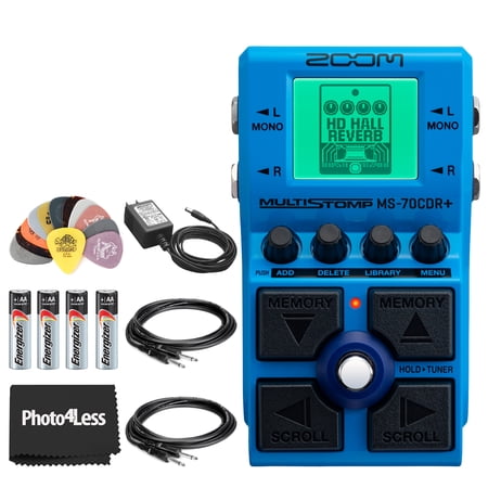 Zoom MS-70CDR+ Multistomp Chorus/Delay/Reverb Pedal Bundle