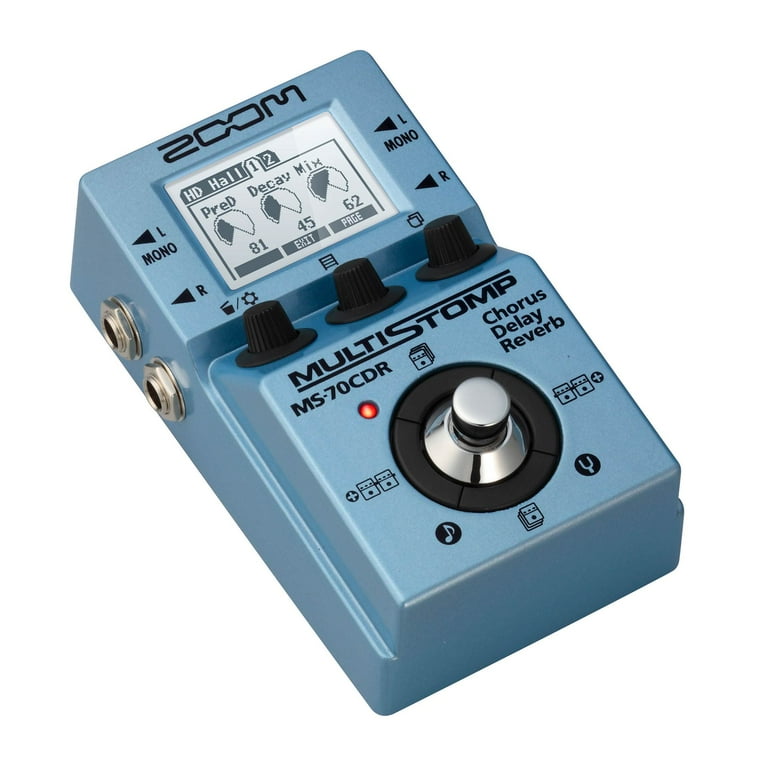 Zoom MS70CDR Multi Effects MultiStomp Chorus Delay Reverb Guitar