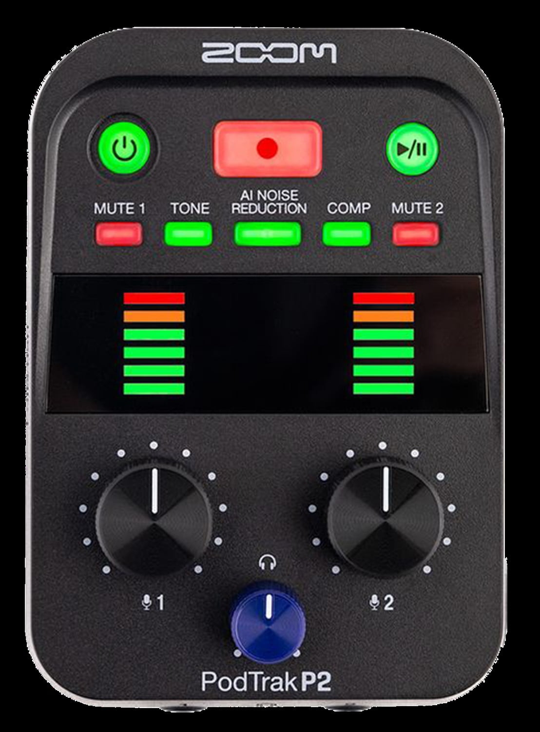 Zoom PodTrak P2 Dual USB Mic Recorder for Podcasters - Walmart.com