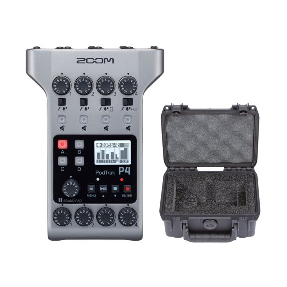Zoom PodTrak P4 Recorder with SKB iSeries 3i0705-3 Hardcase