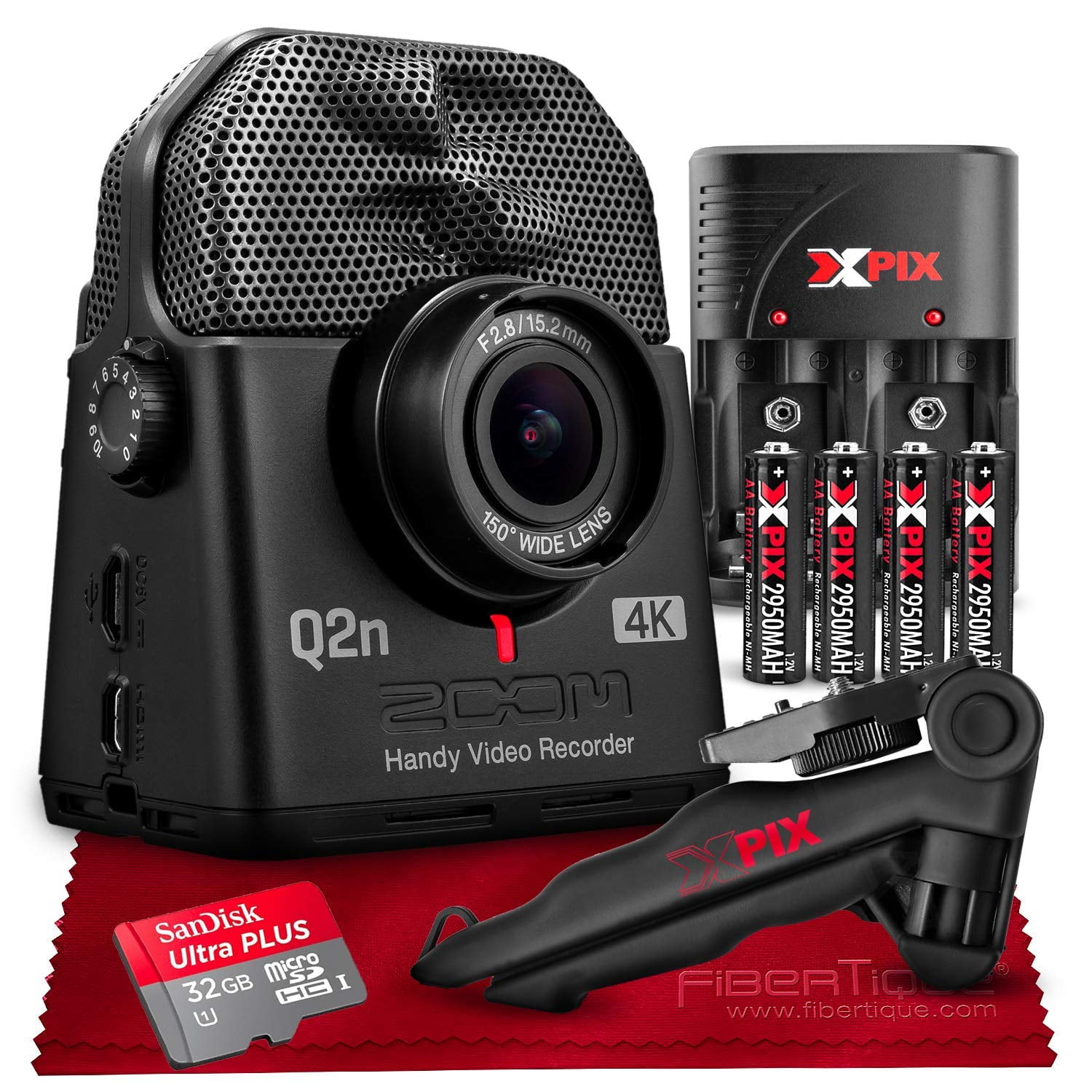 Zoom Q2n-4K Handy Digital Multitrack Video Recorder with 32GB