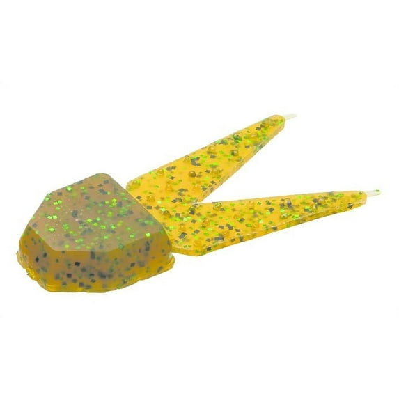 Zoom Small Salty Chunk Root Beer Pepper Green Soft Plastic Jig Trailer