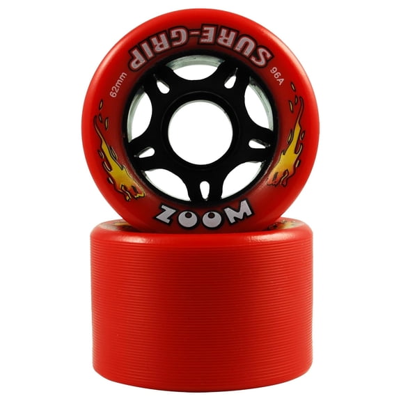 Zoom Speed Skate Wheels - neon/red