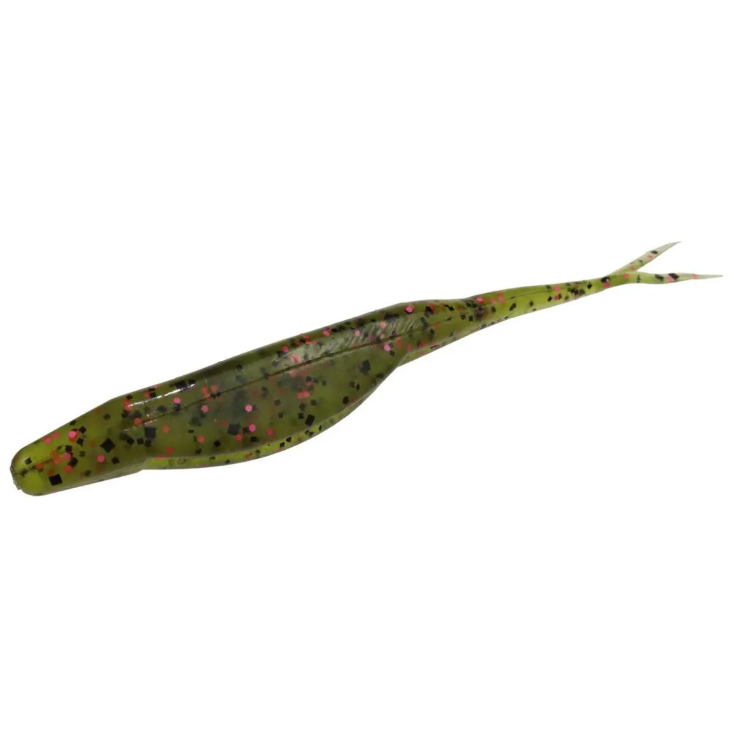 Zoom Super Fluke Freshwater Fishing Soft Bait, Chartreuse Pearl, 5 1/4,  10-pack 