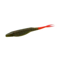 Zoom Super Fluke 5'' Avocado/Red 10pk