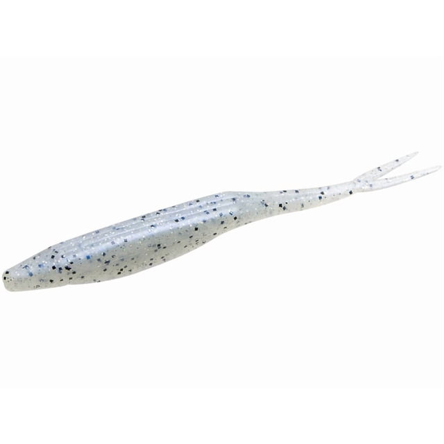 Zoom Super Fluke 5" Blue/Pearl Hologram Fishing Lures for Bass, 10-Count
