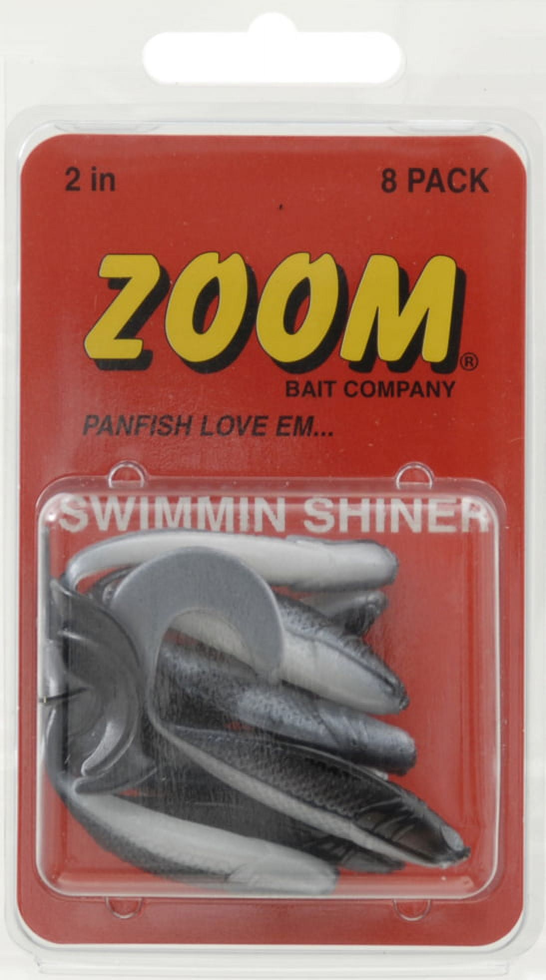 Zoom Swim N Shiner 2 inch Fishing Lures Pearl Black Back Multi