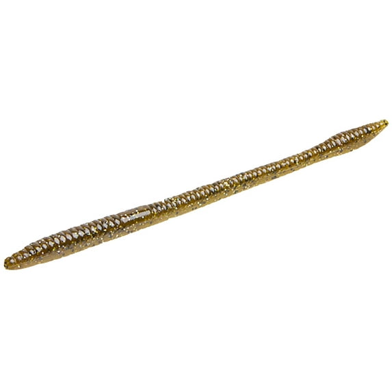 Zoom Trick Worm 6.5'' ,Green Pumpkin Magic, 20 Pack