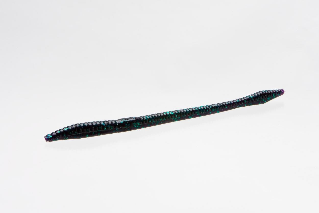 Zoom Trick Worm 6.5'' Green Pumpkin Org Glit 20pk