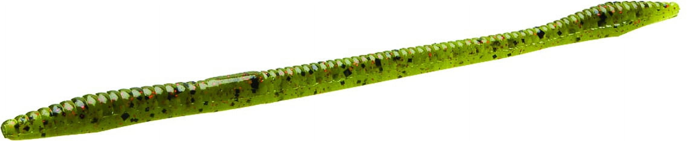 Zoom Trick Worm Freshwater Bass Fishing Soft Bait, Watermelon Red, 6 1/2,  20-pack, Hard Baits