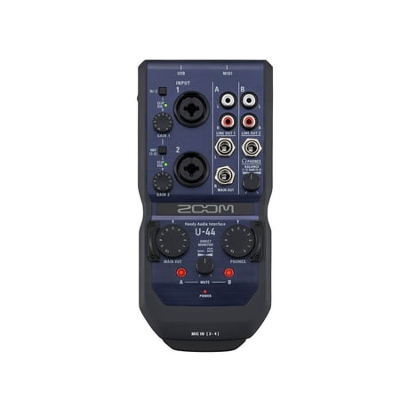 Zoom U44 Handy 4 In/ 4 Out Audio Recording and Playback USB Compatible Interface