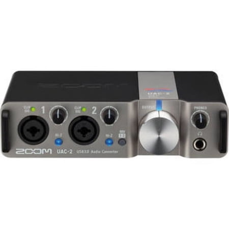 Zoom UAC-2 USB 3.0 Audio Interface, 2 In/2 Out Audio Interface, 2 Mic/Line/Hi-Z Inputs, MIDI I/O, Headphone Output, 2 Line Outputs, Bus Powered