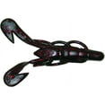 thumbnail image 1 of Zoom Ultra-vibe Speed Craw Black and Red Glitter Freshwater Bass Soft Plastic Fishing Bait, 1 of 3