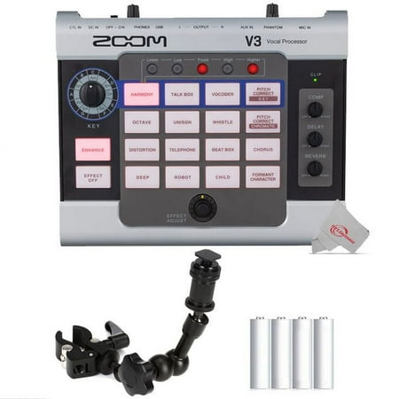 Zoom V3 Vocal Processor with Zoom HRM-7 Handy Recorder Mount