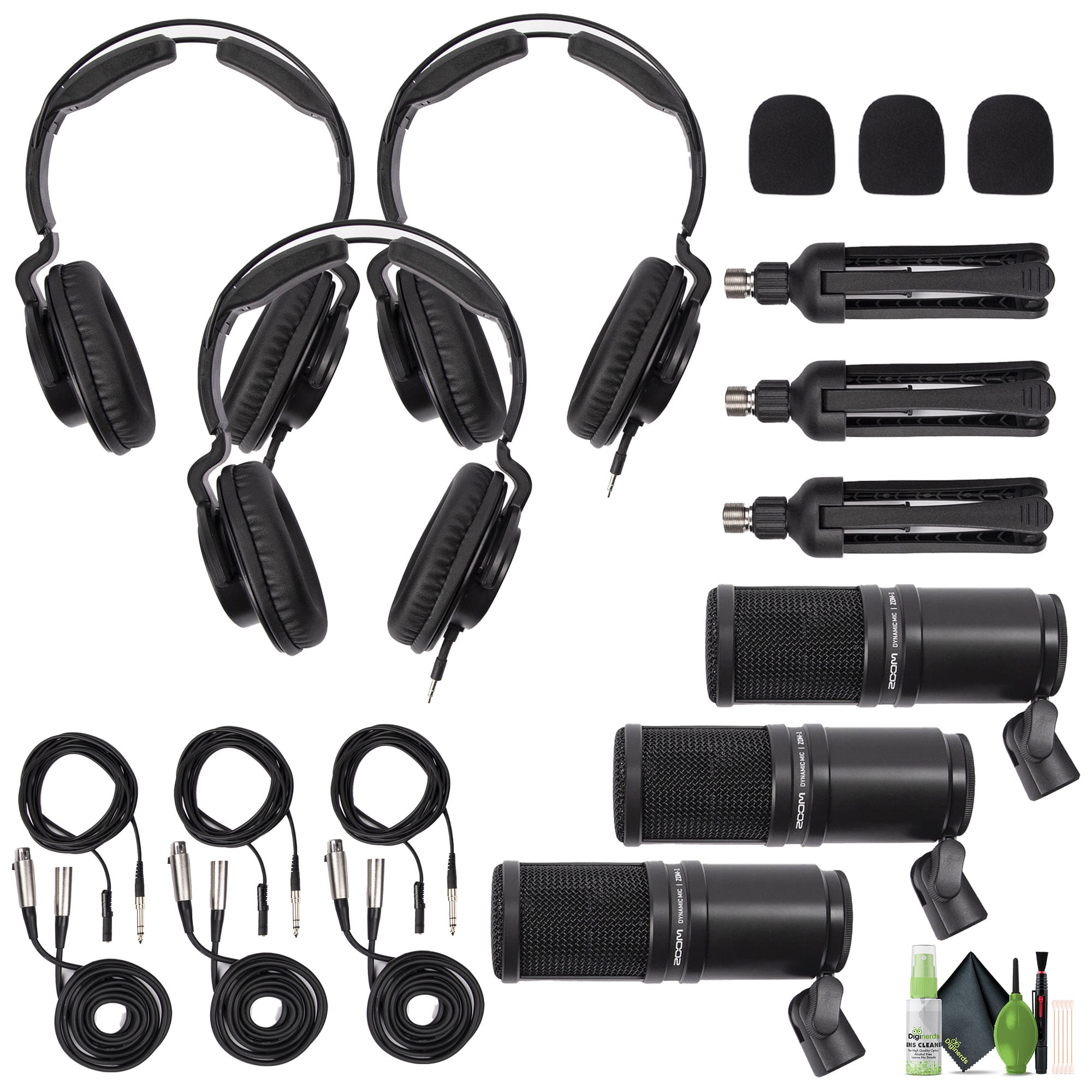 Zoom ZDM-1 Podcast Mic Pack, Podcast Dynamic Microphone, ZHP
