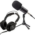 thumbnail image 1 of Zoom ZDM-1 Podcast Mic Pack with Dynamic Microphone, Headphones, Tripod, XLR, 1 of 11