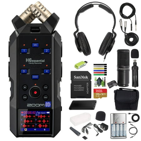 Zoom ZH6E H6essential Handy Recorder with 6 Tracks & 32-Bit Float Recording + More
