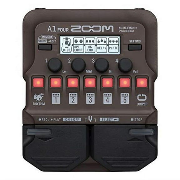 Zoom ZOOM-ZA1FOUR-NM A1 4 Acoustic Instrument Multi-Effects Processor Pedal