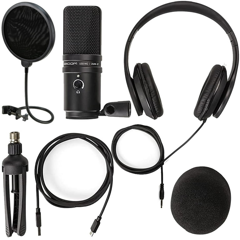  Zoom ZUM-2 Podcast Mic Pack, Podcast USB Microphone,  Headphones, Tripod, Windscreen, USB Cable, For Recording and streaming  Podcasts, Music, Voice-Overs, and more : Everything Else