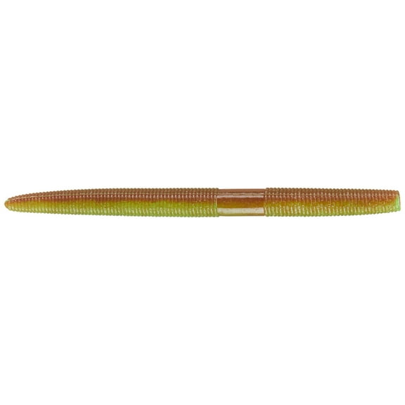 Zoom Zlinky Fishing Worm 5'' - Motor Oil Chartreuse