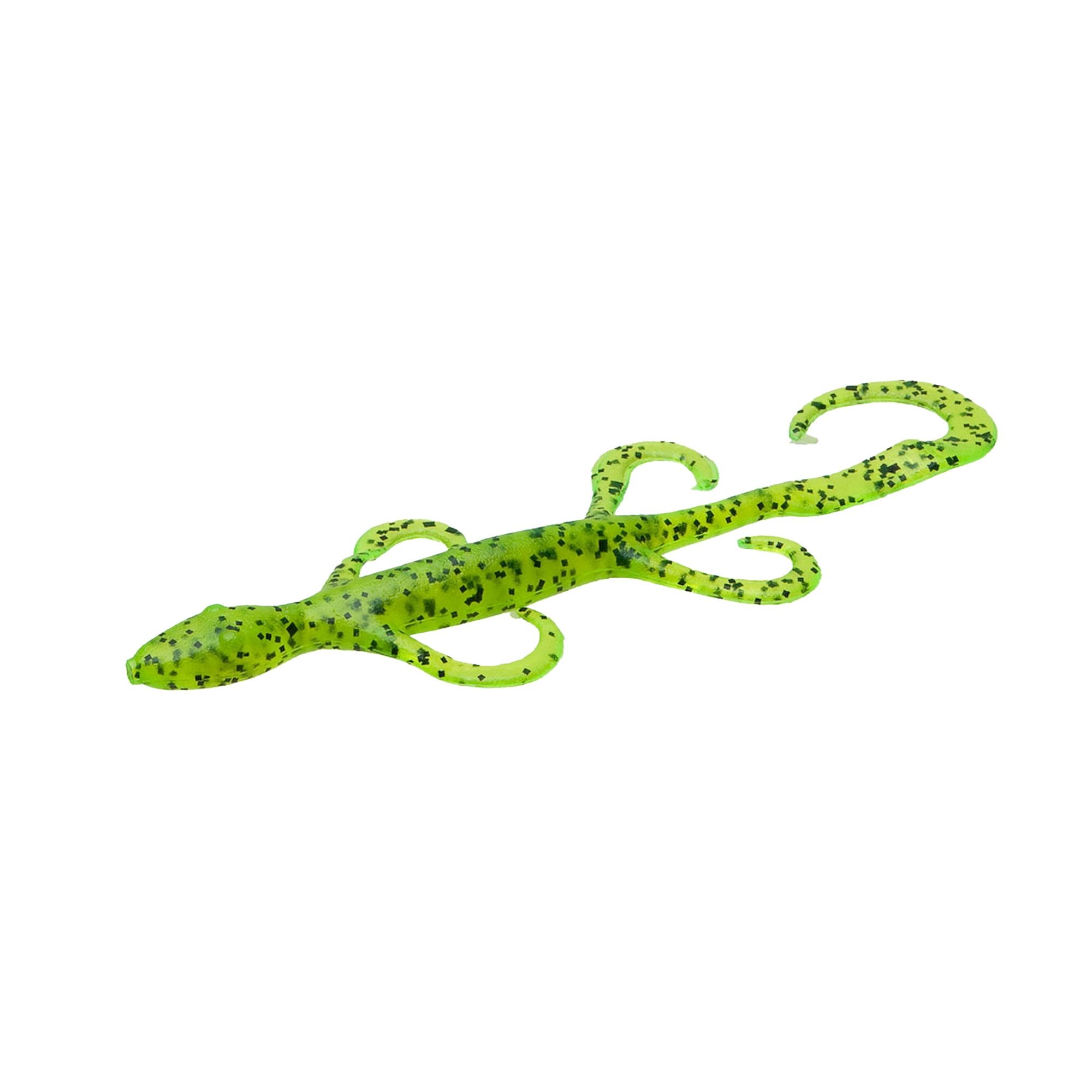 Zoom's Mini Lizard Soft Plastic Freshwater Fishing Bait, Chartreuse