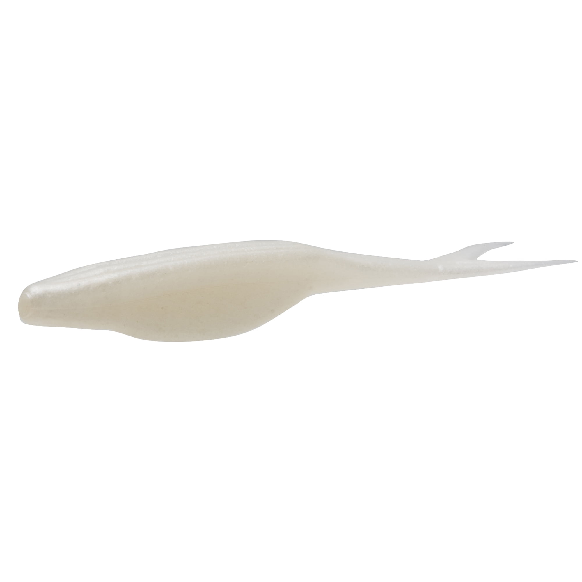 Zoom’s Super Fluke Jr. Soft Plastic Freshwater Fishing Bait, White Pearl,  4, 10-pack, Plastic Twitch Baits