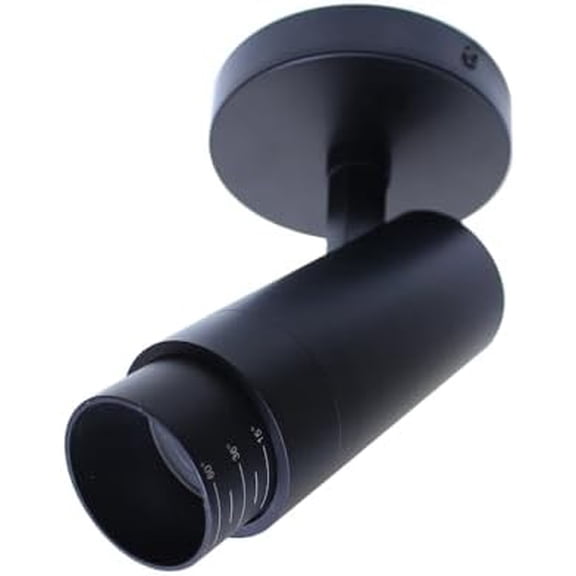 Zoomable LED Ceiling Spotlight, Dimmable Adjustable Directional, Flush Mount, 12W 1200lm, CRI90, 15-60, Black, Indoor Accent Light for Picture Art, Warm White 3000K$$