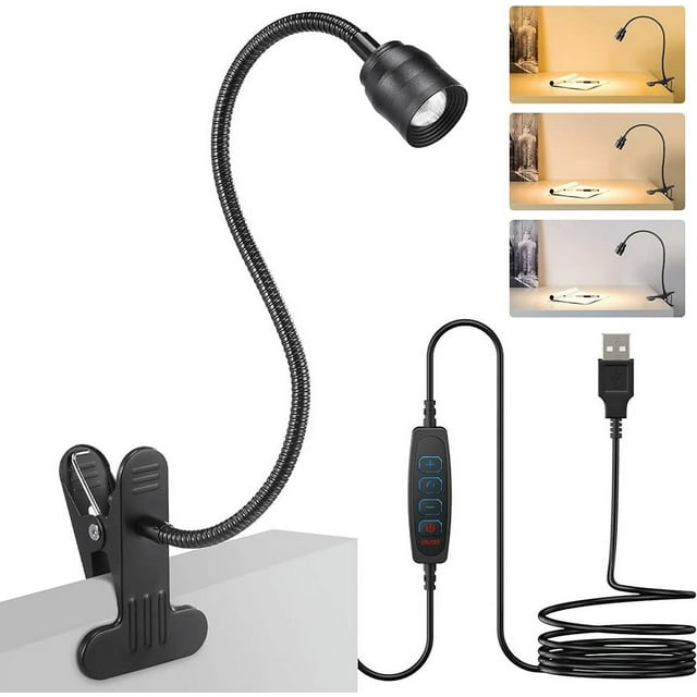 Zoomable LED Reading Lights for Bed Headboard, Clip on Spotlight Lamp