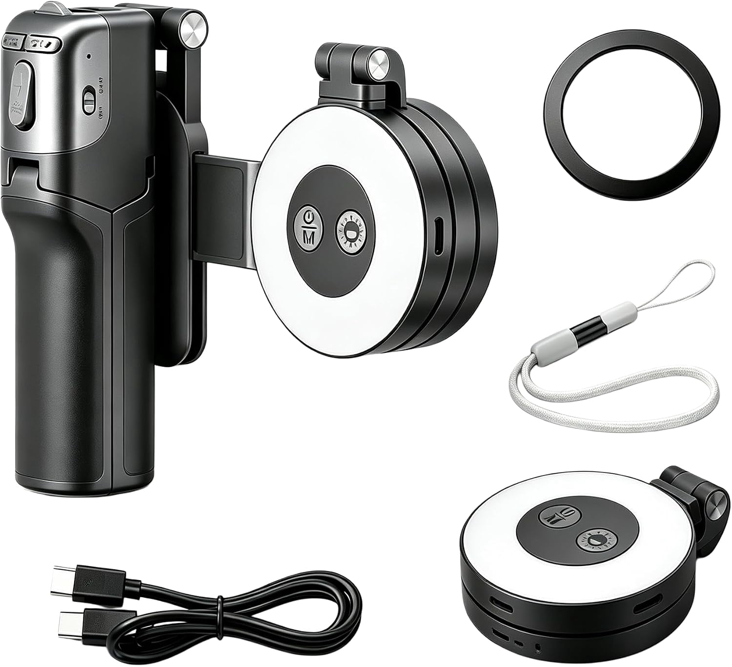 Rotated Stick Zoomable Magnetic Palm Grip | Selfie Stick & Tripod | Phone Camera Grip ...