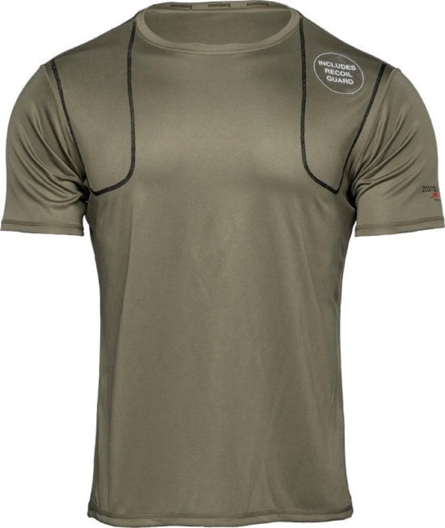 Zoombang Adult X Large Shooting Shirt with Recoil Guard, Military Green