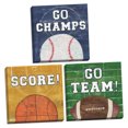 thumbnail image 1 of Zoomie Kids 'On the Field I Go Team, on the Field II Score and on the Field III Go Champs' 3 Piece Textual Art Set, 1 of 6