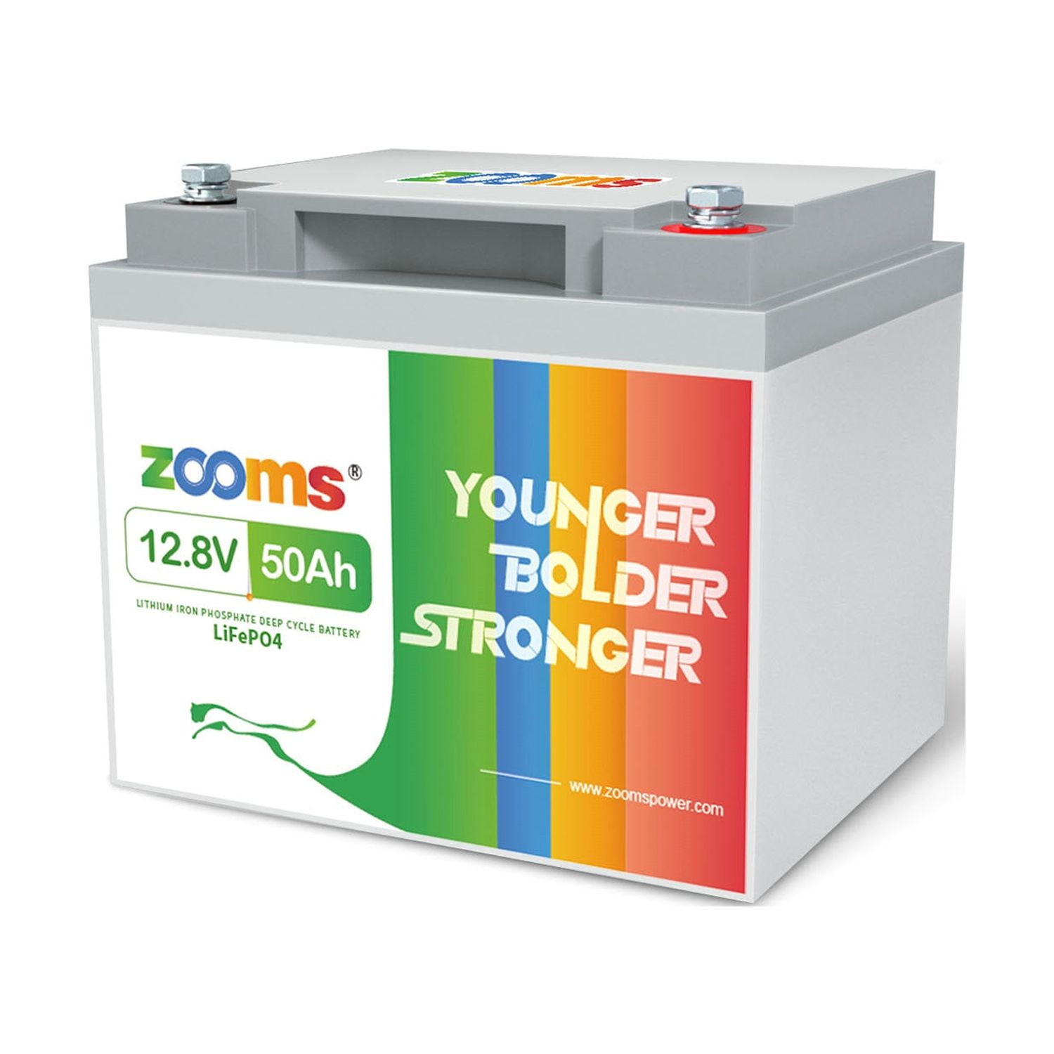 Zooms 12V 50Ah LiFePO4 Lithium Battery 4000+ Cycle for Security Devices