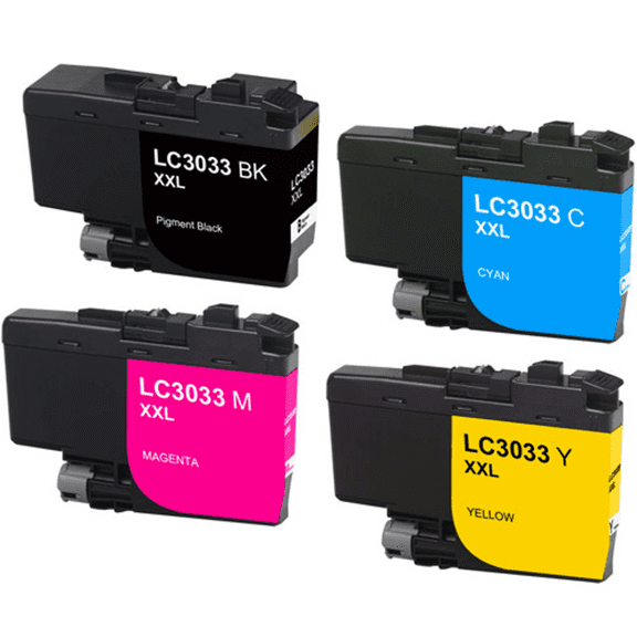 Zoomtoner Compatible with Brother LC-3033 Set Ink / Inkjet Cartridge - Super High Yield - Cyan Magenta Yellow Black