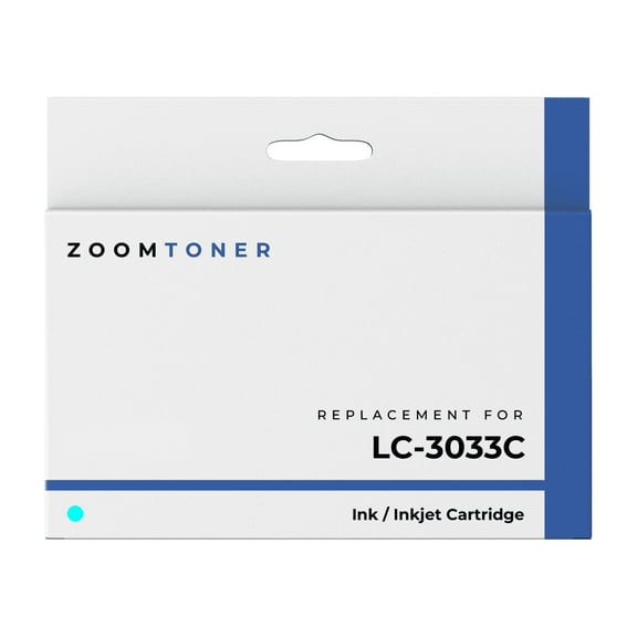 Zoomtoner Compatible with Brother LC-3033C Ink / Inkjet Cartridge - Super High Yield - Cyan
