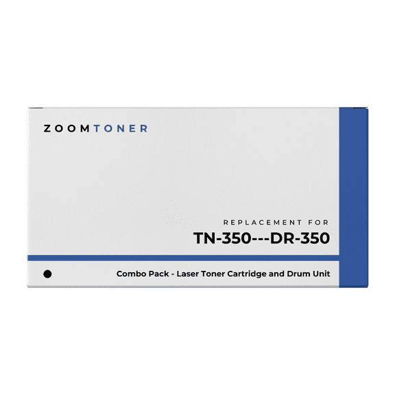 Zoomtoner Compatible with Brother TN-350 / DR-350 Combo Pack - Laser Toner Cartridge and Drum Unit - Regular Yield -