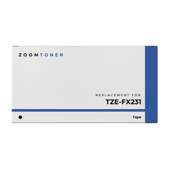 Zoomtoner Compatible with Brother TZE-FX231 Tape - Regular Yield - Black
