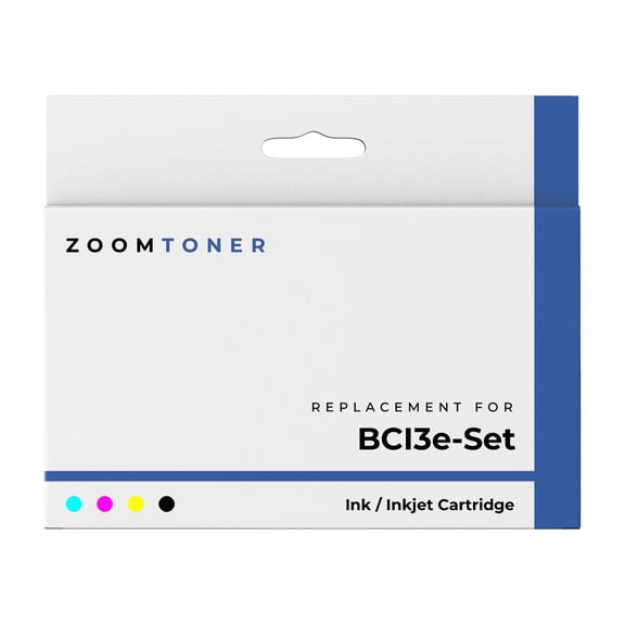 Zoomtoner Compatible with Canon BCI3e Set Ink / Inkjet Cartridge - Regular Yield - Cyan Magenta Yellow Black