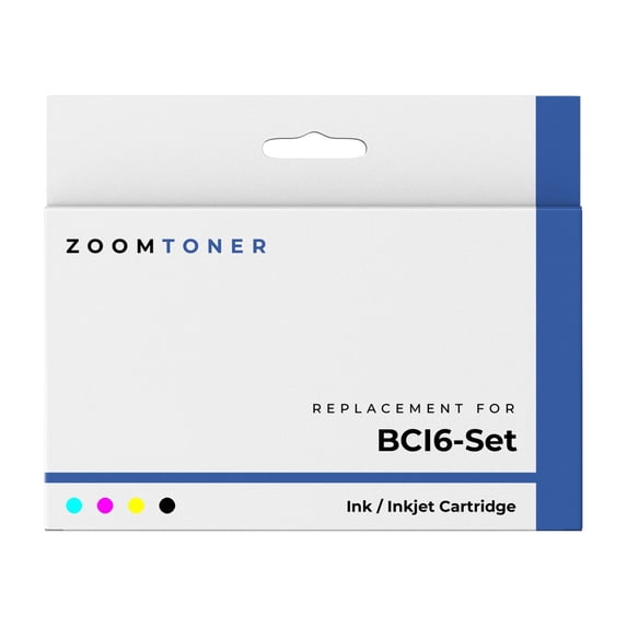Zoomtoner Compatible with Canon BCI6 Set Ink / Inkjet Cartridge - Regular Yield - Cyan Magenta Yellow Black