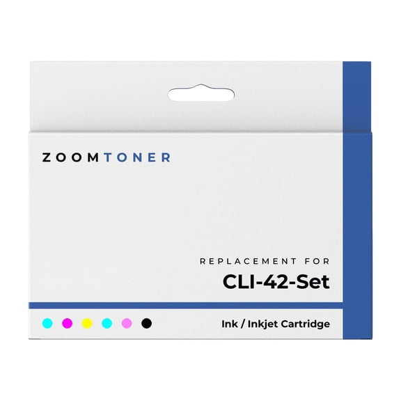 Zoomtoner Compatible with Canon CLI-42 Set Ink / Inkjet Cartridge - Regular Yield - Cyan Magenta Yellow Photo Cyan Photo Magenta Black