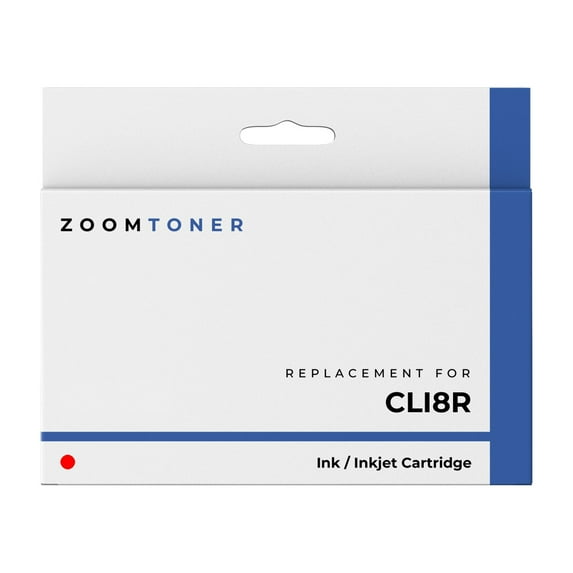 Zoomtoner Compatible with Canon CLI8R Ink / Inkjet Cartridge - Regular Yield - Red
