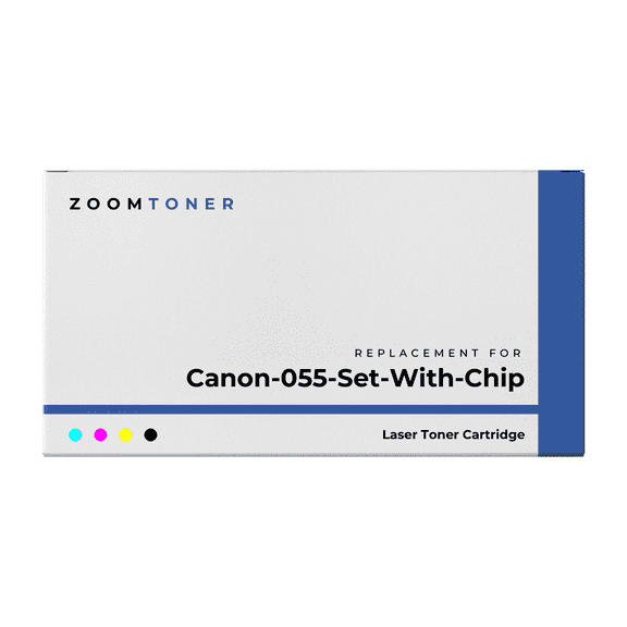 Zoomtoner Compatible with Canon Canon 055 Set Laser Toner Cartridge - Regular Yield - Cyan Magenta Yellow Black