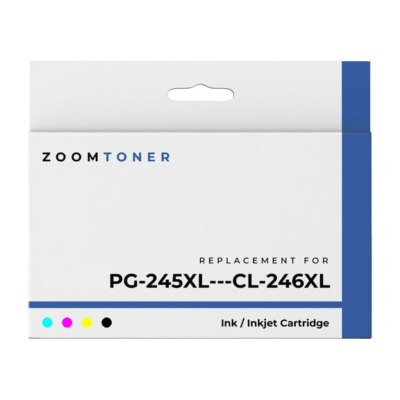 Zoomtoner Compatible with Canon PG-245 / CL-246XL Ink / Inkjet Cartridge - High Yield - Cyan Magenta Yellow Black