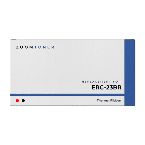 Zoomtoner Compatible with Epson ERC-23BR Thermal Ribbon - Regular Yield - Red Black