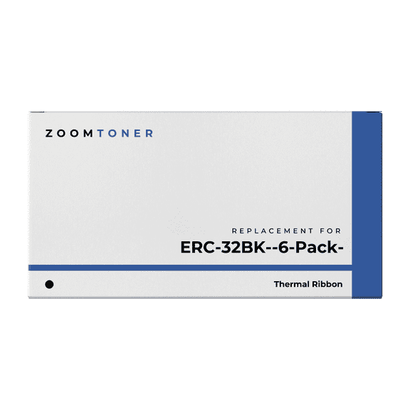 Zoomtoner Compatible with Epson ERC-32BK Thermal Ribbon - Regular Yield - Black
