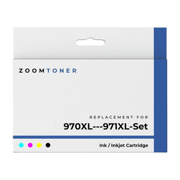 Zoomtoner Compatible with HP 970XL / 971XL Set Ink / Inkjet Cartridge - High Yield - Cyan Magenta Yellow Black