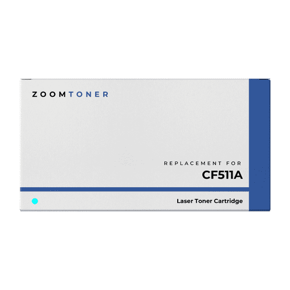 Zoomtoner Compatible with HP CF511A Laser Toner Cartridge - Regular Yield - Cyan