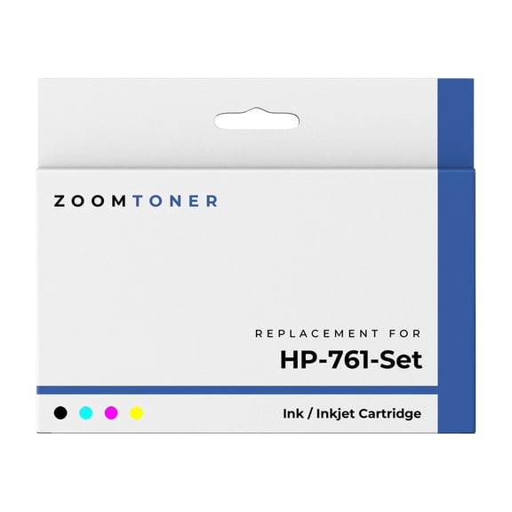 Zoomtoner Compatible with HP HP 761 Set Ink / Inkjet Cartridge - High Yield - Black Cyan Magenta Yellow