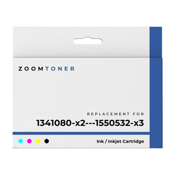 Zoomtoner Compatible with Kodak 1341080 x2 / 1550532 x3 Ink / Inkjet Cartridge - Regular Yield - Cyan Magenta Yellow Black